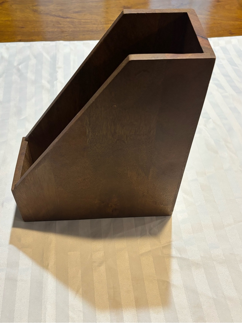 Office Depot realspace Dark Brown Wooden Magazine File (Good Condition)